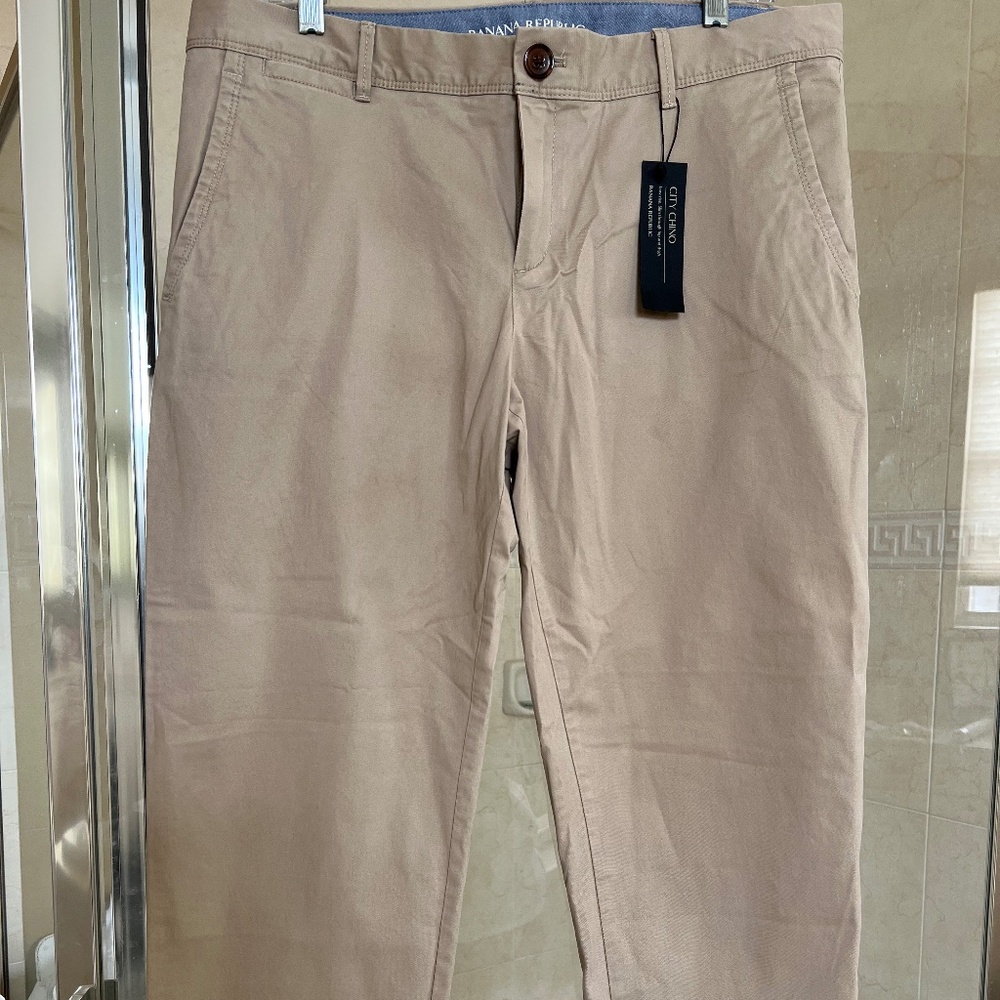 Ladies Banana Republic City Chino Slacks NWT Size 10 Tan